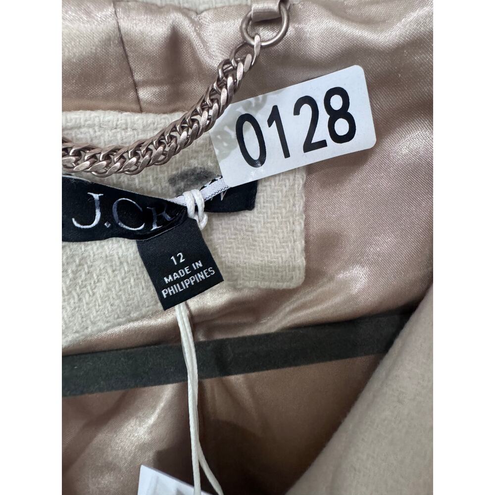 J. Crew Women's Toscana Coat in Italian Stadium-Cloth Wool Blend Natural 12 NWT - Picture 12 of 12